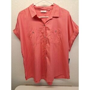 Westbound The Camp Shirt Short Sleeve Collared Size Petite XL 100% Tencel